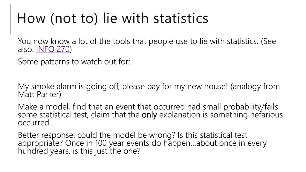 how not to lie with statistics