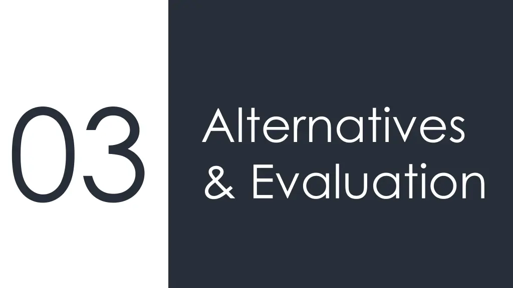 alternatives evaluation