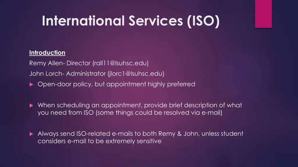 international services iso