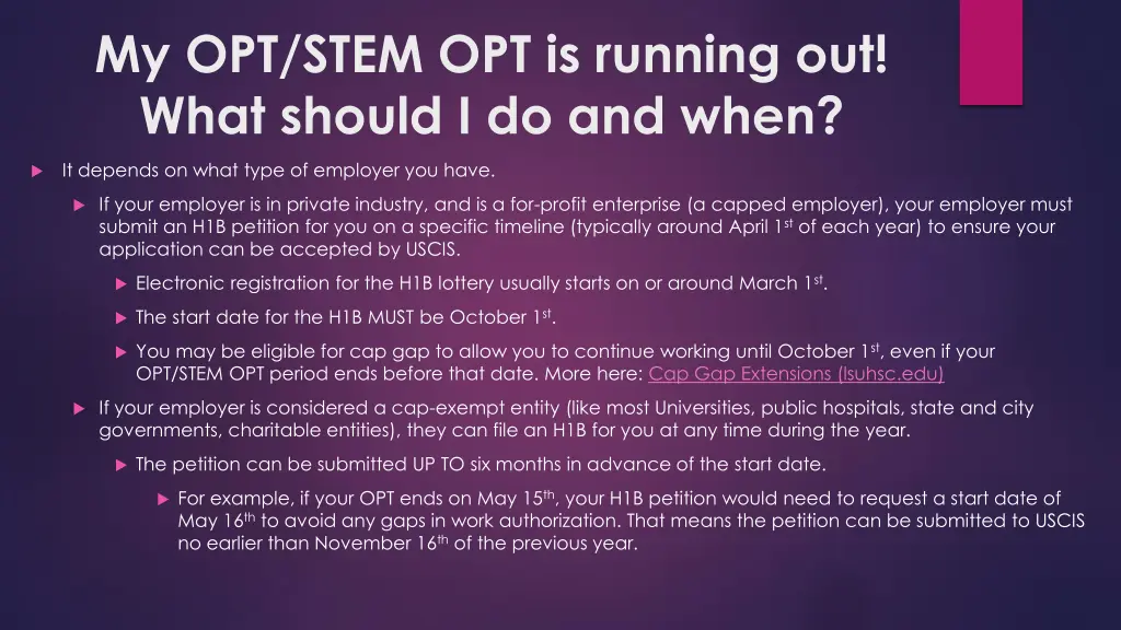 my opt stem opt is running out what should