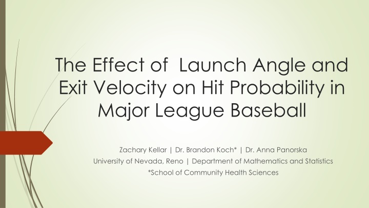 the effect of launch angle and exit velocity