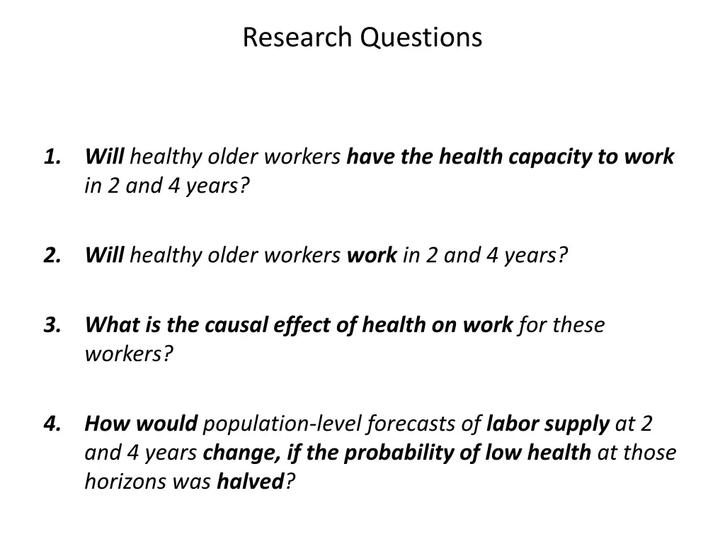 research questions