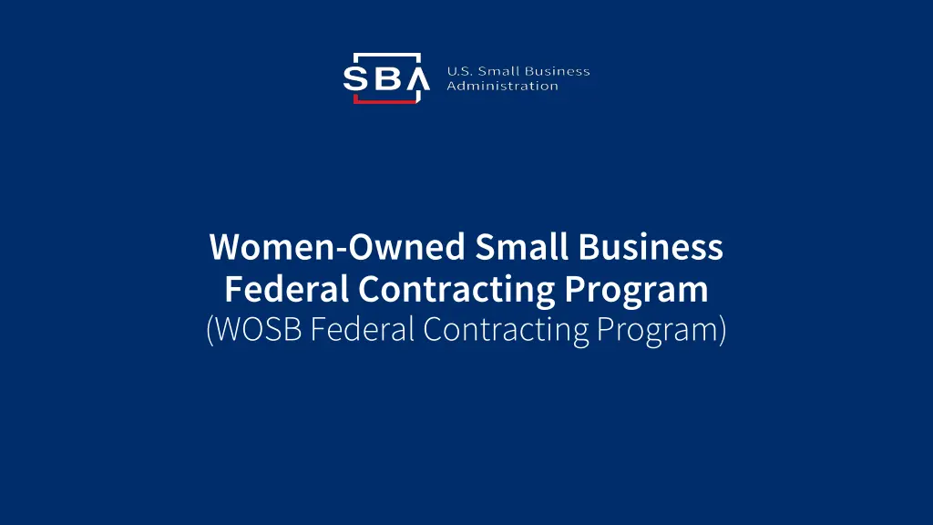 women owned small business federal contracting