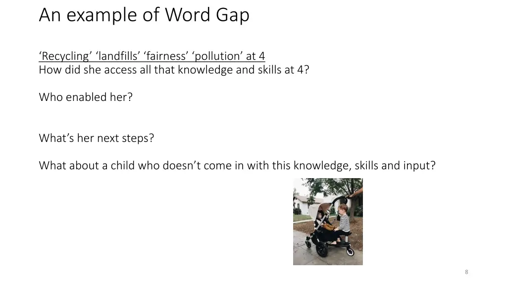 an example of word gap