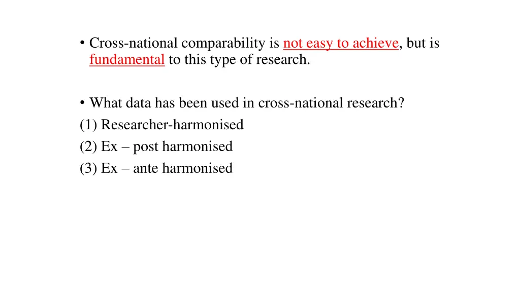 cross national comparability is not easy