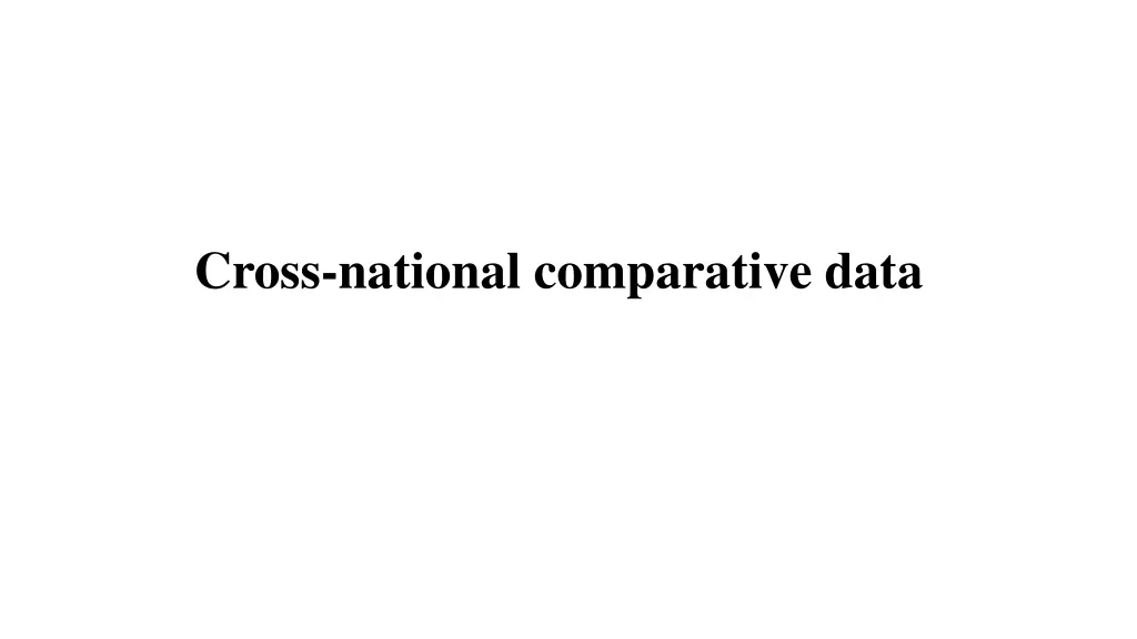 cross national comparative data