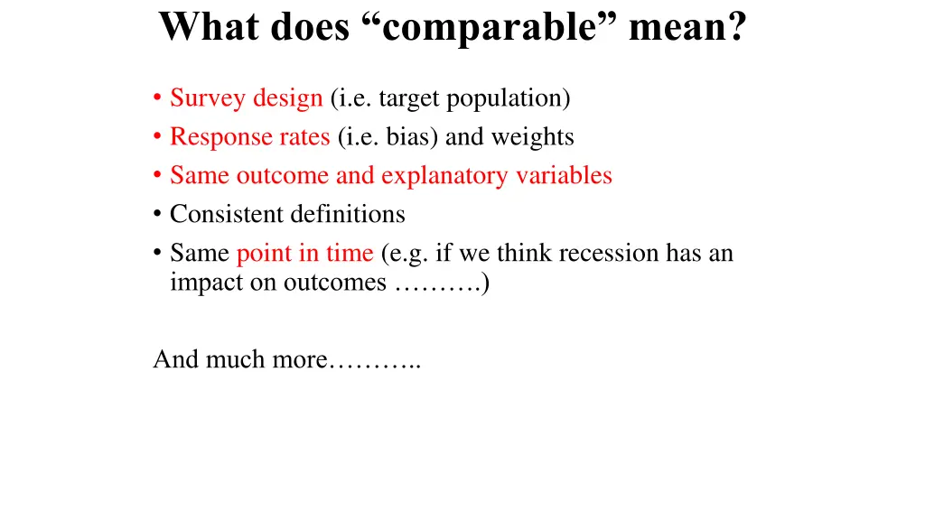 what does comparable mean