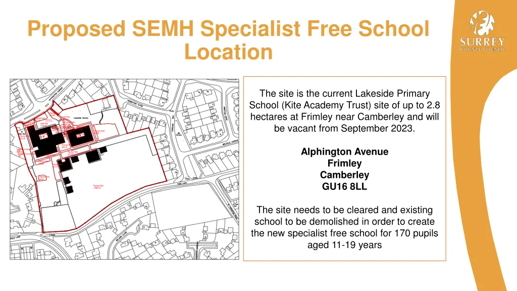 proposed semh specialist free school location