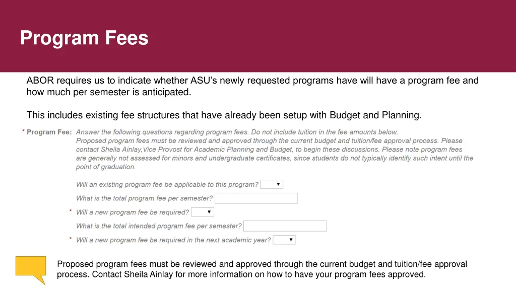 program fees