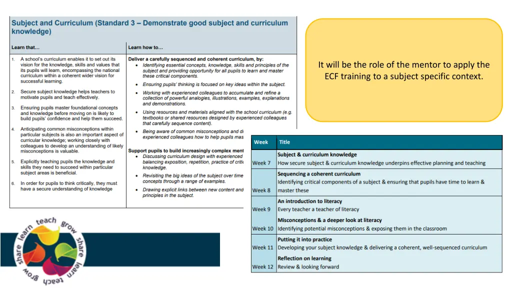 it will be the role of the mentor to apply