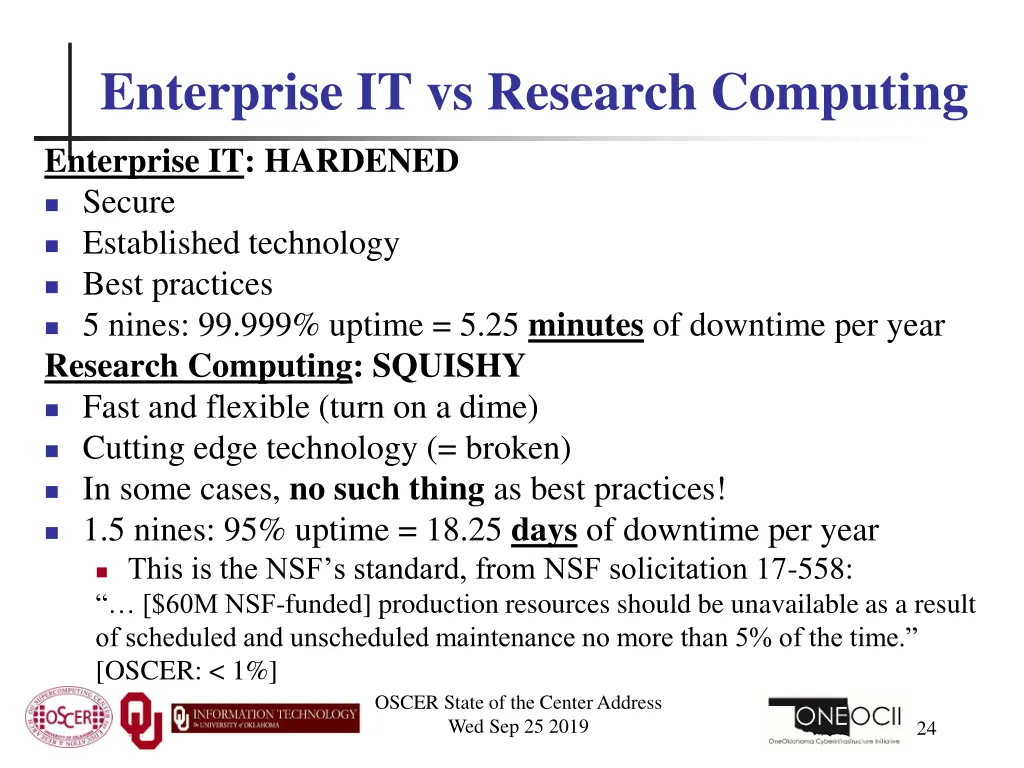 enterprise it vs research computing