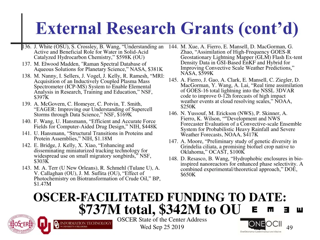 external research grants cont d 8