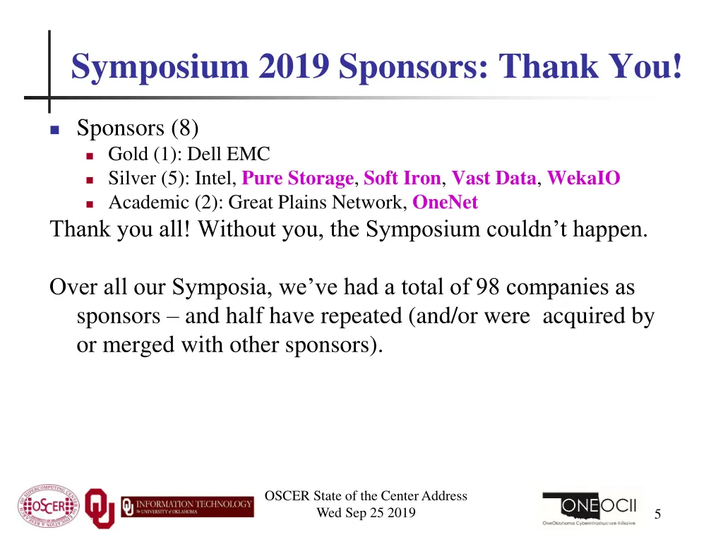 symposium 2019 sponsors thank you