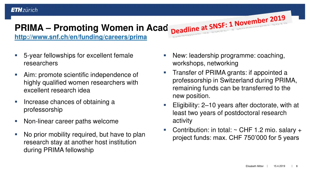 prima promoting women in academia http