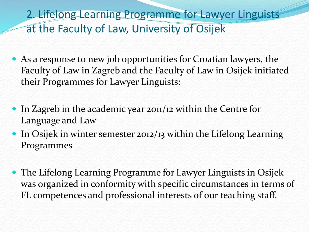 2 lifelong learning programme for lawyer