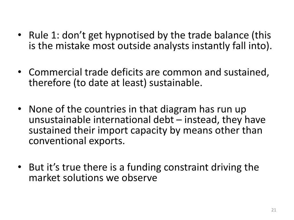 rule 1 don t get hypnotised by the trade balance