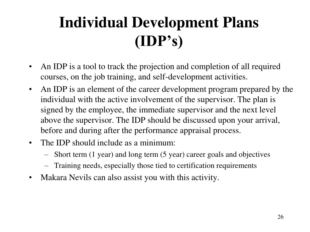 individual development plans idp s