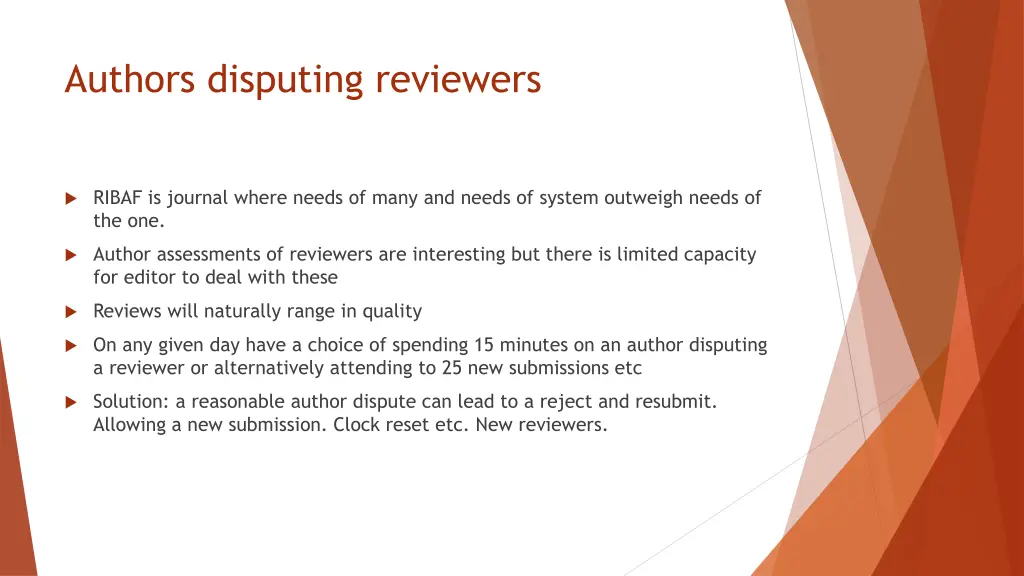 authors disputing reviewers