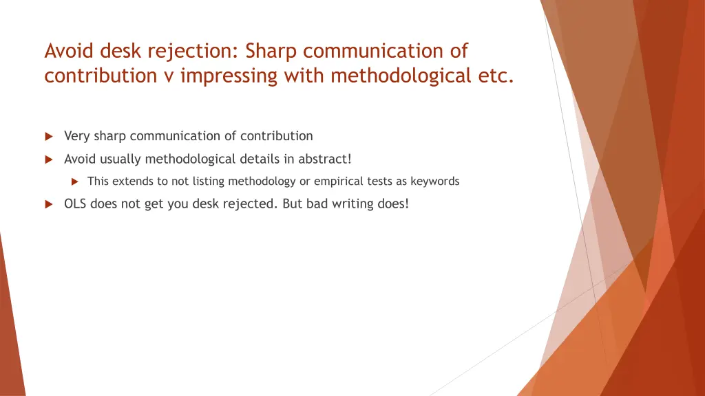 avoid desk rejection sharp communication