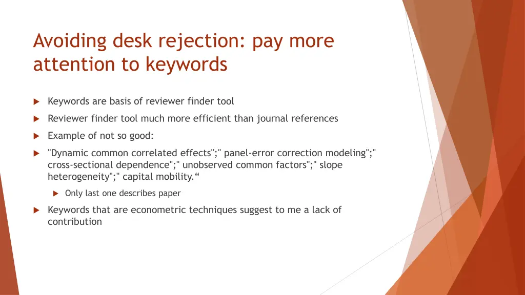 avoiding desk rejection pay more attention