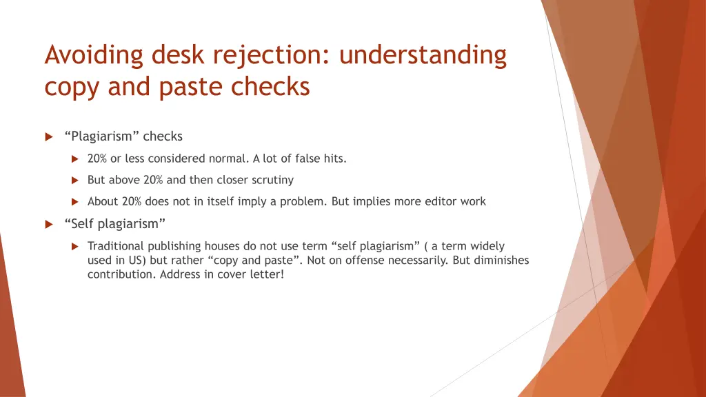 avoiding desk rejection understanding copy