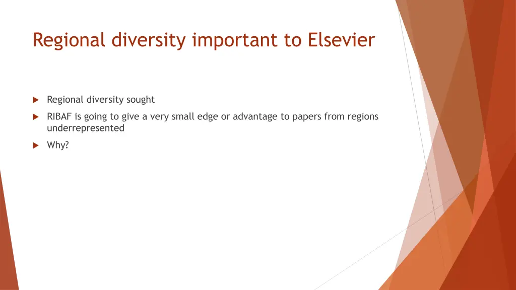 regional diversity important to elsevier