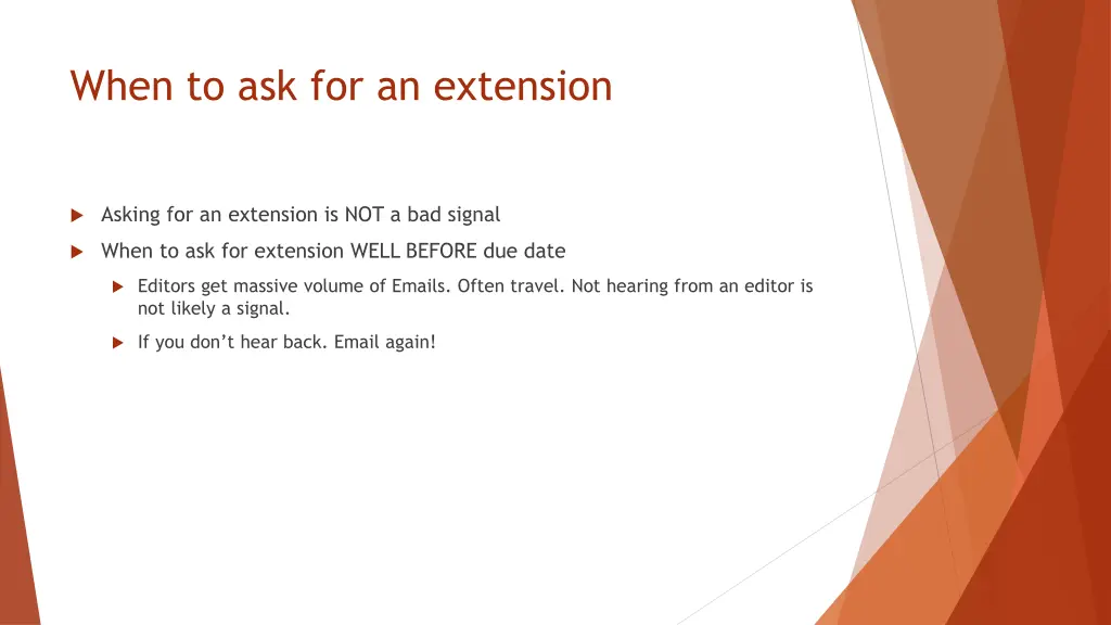 when to ask for an extension