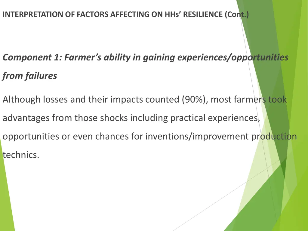 interpretation of factors affecting 1