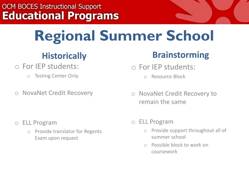 regional summer school 1