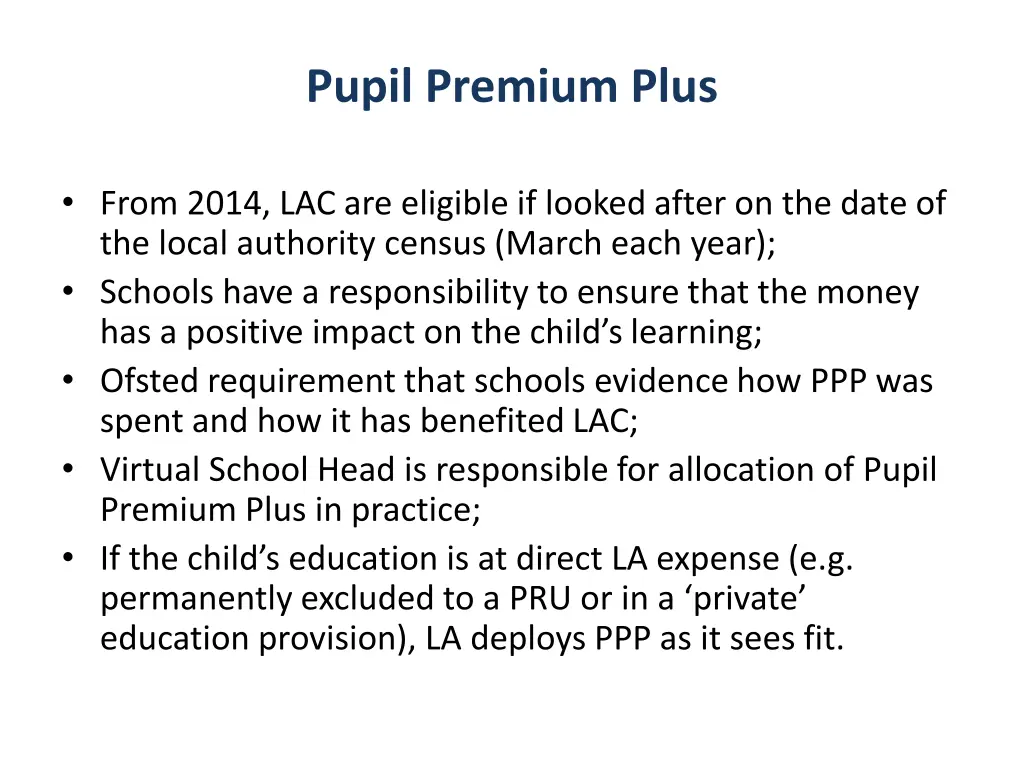 pupil premium plus