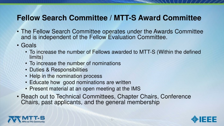 fellow search committee mtt s award committee