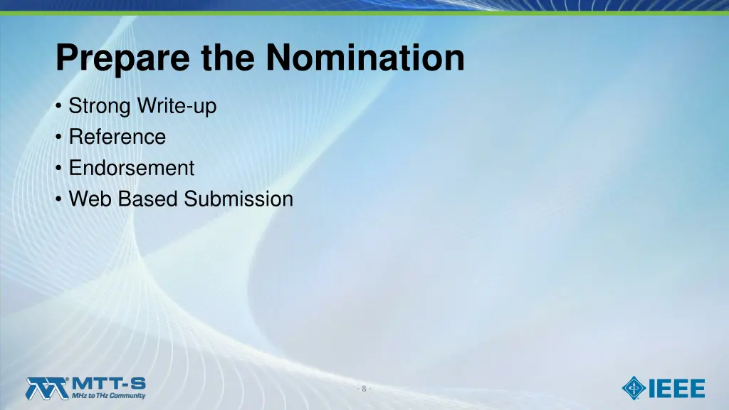 prepare the nomination