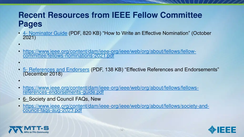 recent resources from ieee fellow committee pages 1