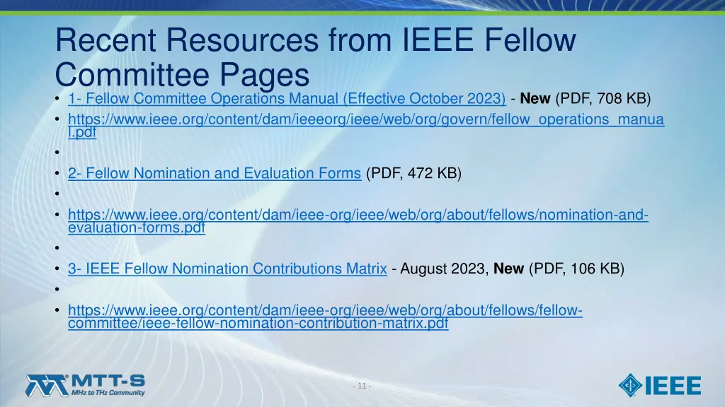 recent resources from ieee fellow committee pages