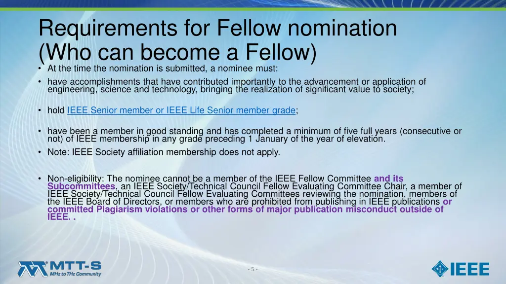 requirements for fellow nomination who can become