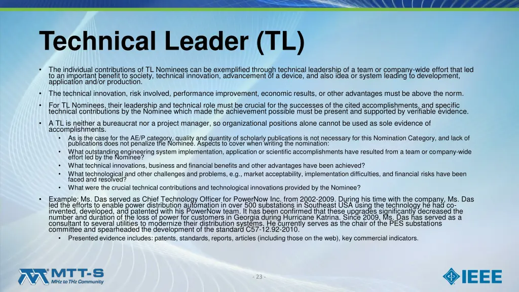 technical leader tl