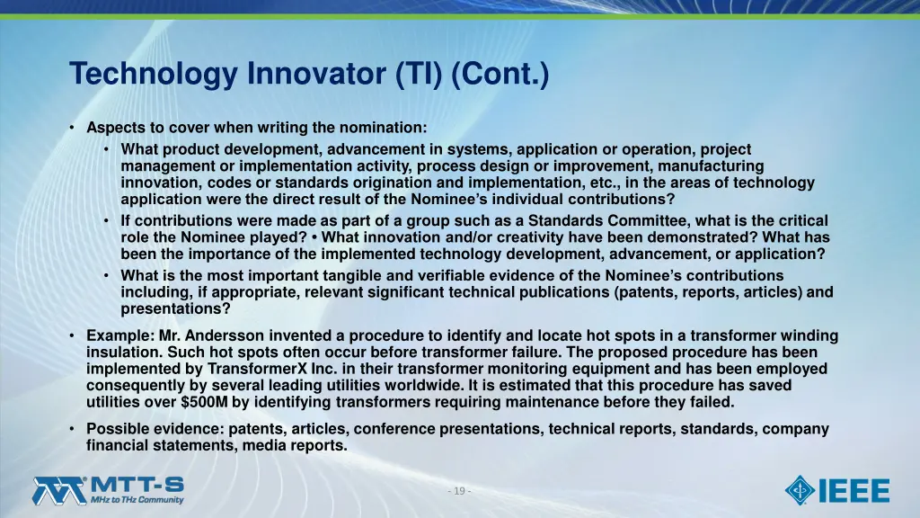 technology innovator ti cont