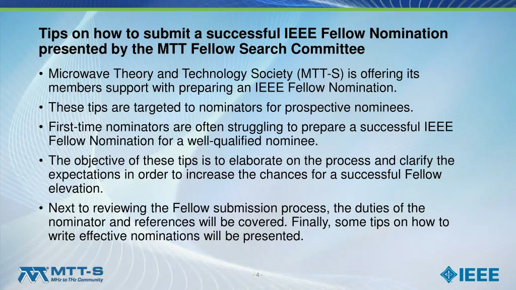 tips on how to submit a successful ieee fellow