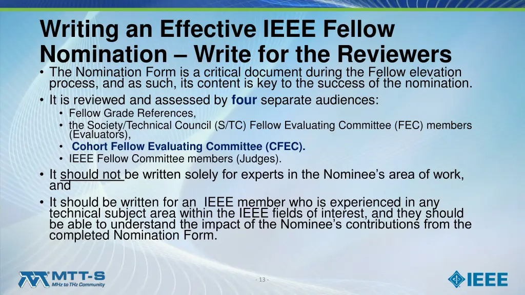 writing an effective ieee fellow nomination write