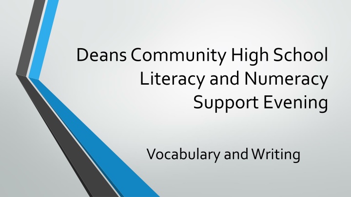 deans community high school literacy and numeracy