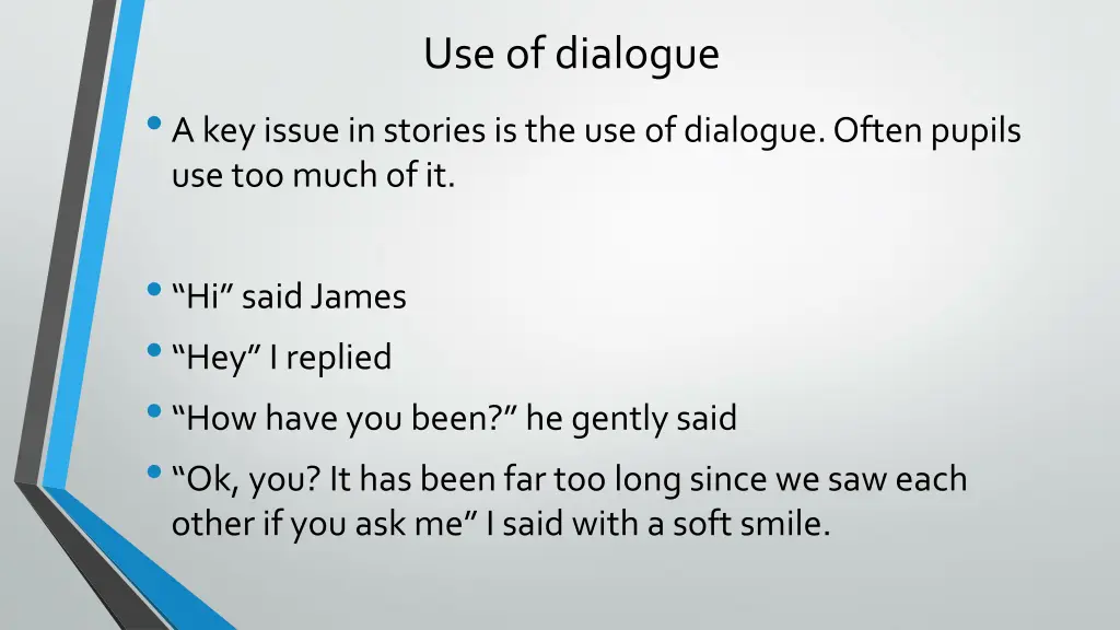 use of dialogue