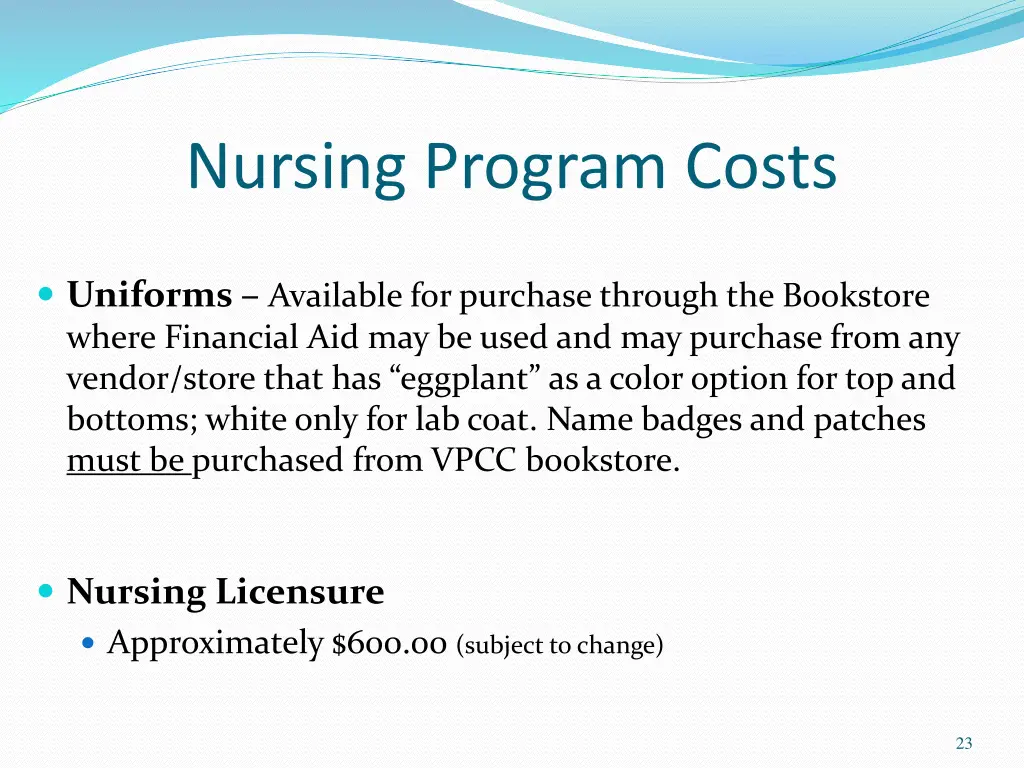 nursing program costs