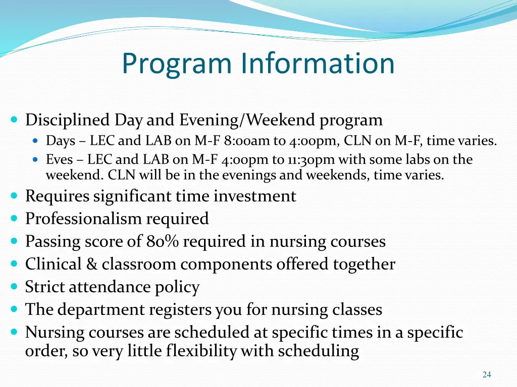 program information