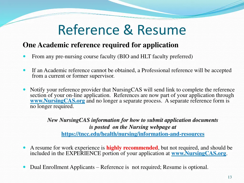 reference resume one academic reference required