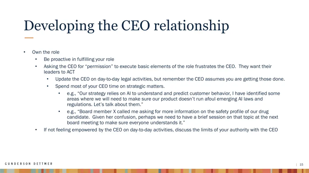 developing the ceo relationship 1