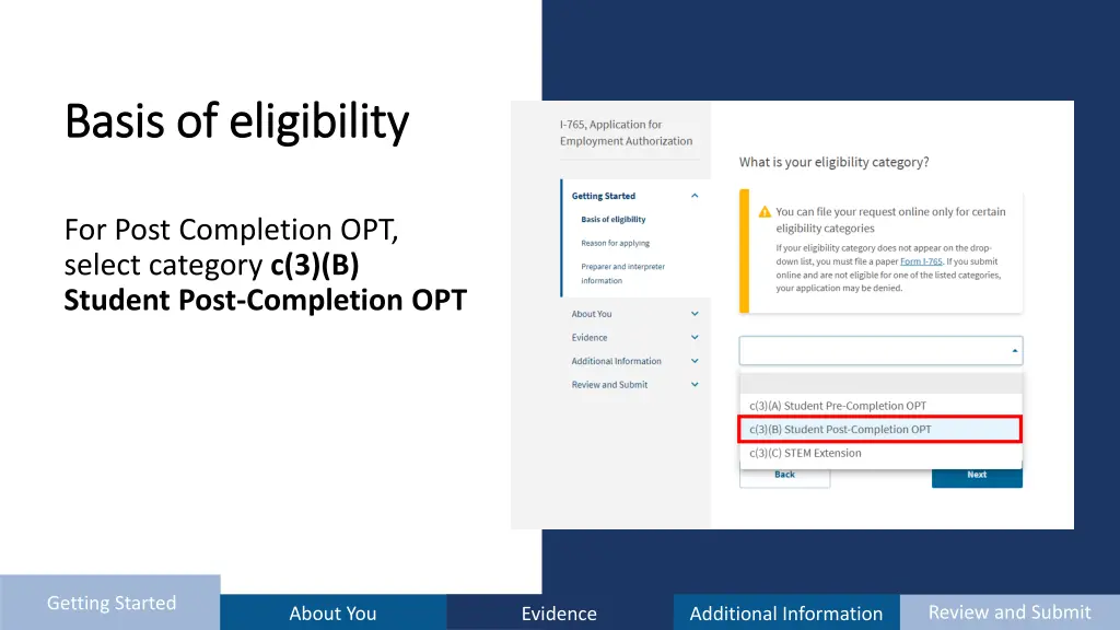 basis of eligibility basis of eligibility