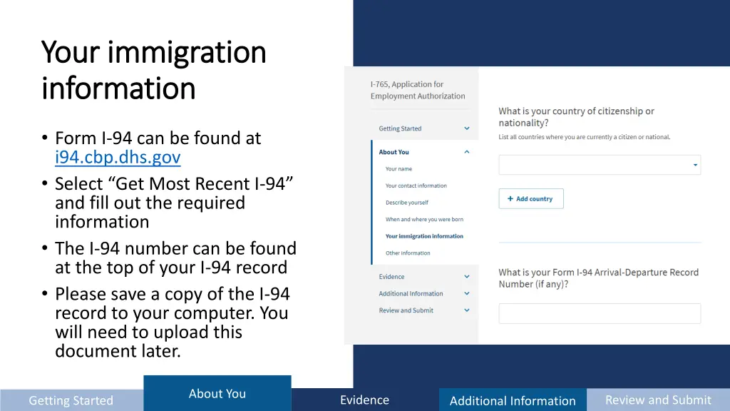 your immigration your immigration information