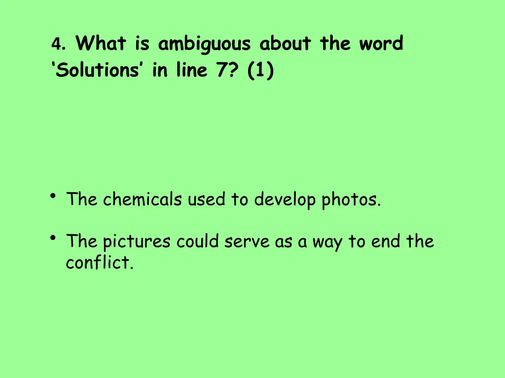 4 what is ambiguous about the word solutions