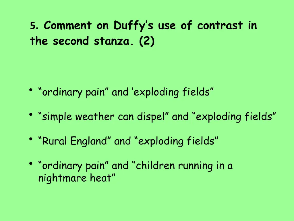 5 comment on duffy s use of contrast