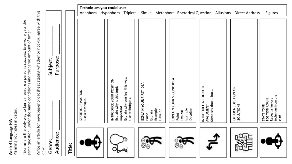 techniques you could use anaphora hypophora